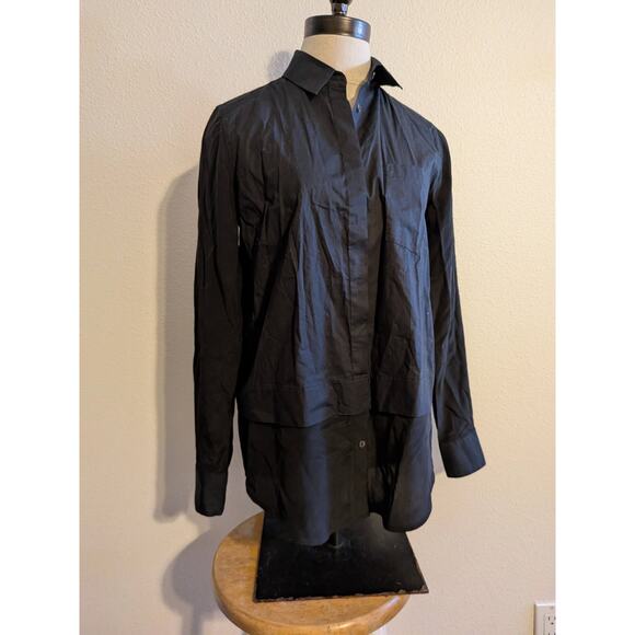 Vince. Black button down size 2 layered sheer - Picture 1 of 6